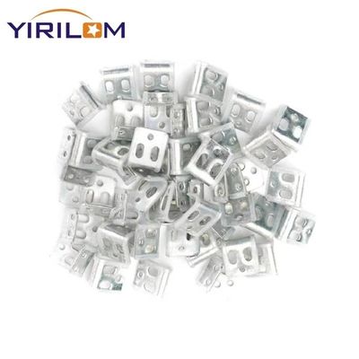 4-Hole Zinc-Plated Sofa Spring Clip Half Plastic Covered for Upholstery Zigzag Nozag Clip