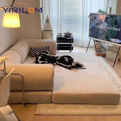 Rice White Vacuum Compressed Sectional Sofa for Living Room Sitting Room Furniture