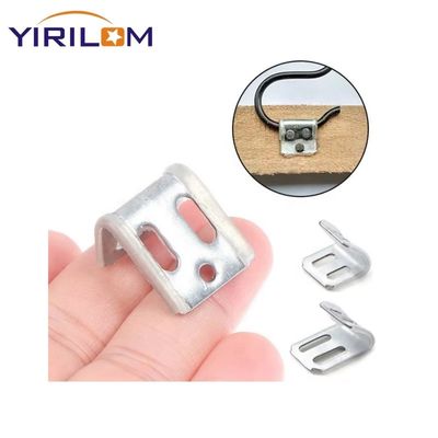 Zinc Coated 4 Hole Sofa Spring Clip with Half Plastic Covered for Furniture Hardware
