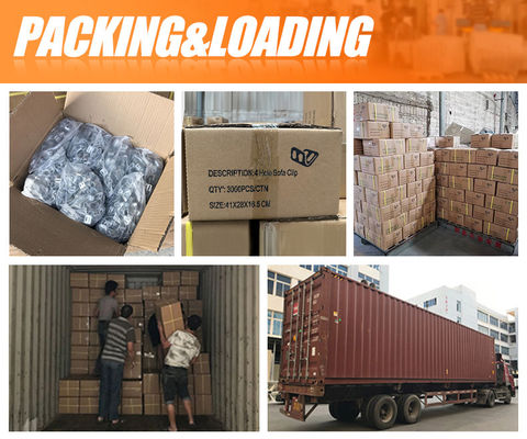 Half Plastic Covered 4-Hole Zinc Coated Spring Clip for Firmly Hooking Sofa Snake-Shaped Springs