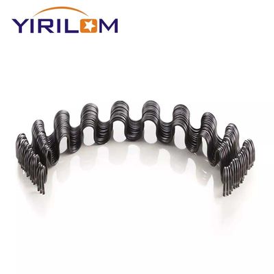 Black Zigzag Spring for Sofa Seating with Customized Arc Height 16-35mm Width and Electroplated Surface