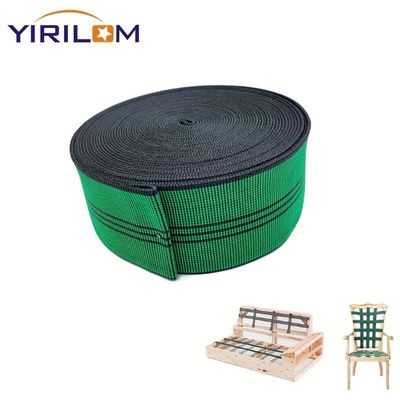 High Tenacity Sofa Webbing with 50% Stretch Polypropylene + Rubber Elastic Band 1.5mm Thickness
