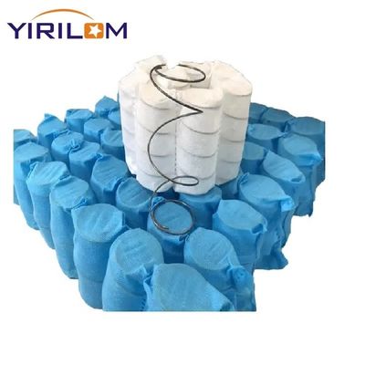 Customized White Or Blue 1.8 Mm Wire Diameter Elastic Pocket Spring Coils For Sofa Cushion
