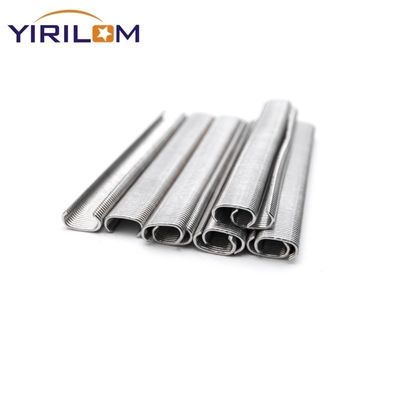 Galvanized Zinc Finish Hog Ring Nails with 17/18/19/22mm Crown and 6000pcs Packing for Mattress Manufacturing