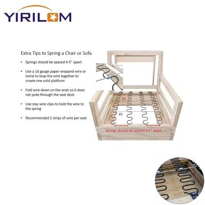 High Carbon Steel Wire Zigzag Spring for Sofa with Customized Length and Electro-Galvanized Finish