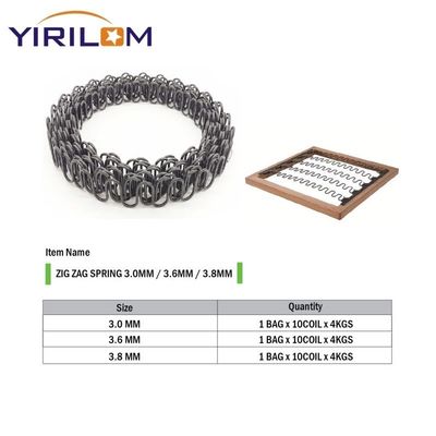 High Carbon Steel Wire Zigzag Spring for Sofa with 50mm Height and 4kg/Roll Packing