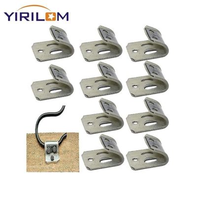 4-Hole Zinc Coated Sofa Spring Clip with Half Plastic Cover for Furniture Repair
