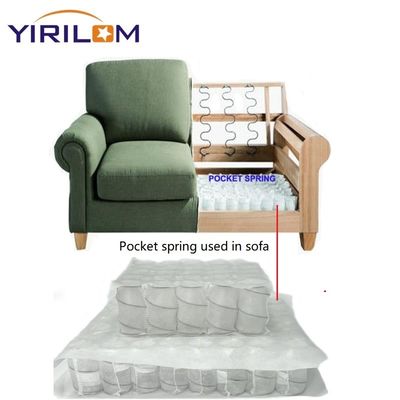 White Roll Non Woven Fabric Packed Pocket Spring Unit For Sofa Cushion