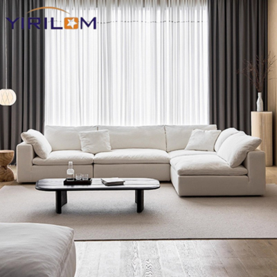 Morden Cloud Modular Compression Sofa Nordic Curved Sofa Modular Lounge Furniture Luxury Compression Module Sofa