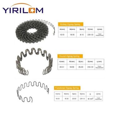 3.8mm Wire Diameter High Durability Customized Length Zigzag Spring for Sofa Furniture