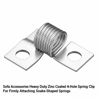 Heavy Duty Zinc Coated 4-Hole Spring Clip for Sofa and Furniture Hardware