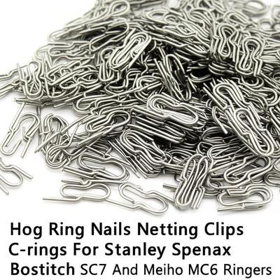 Hog Ring Nails Netting Clips C-rings For Stanley Spenax Bostitch SC7 And Meiho MC6 Ringers
