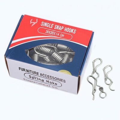 Steel Wire Spring Snap Hook with 1.5 mm Diameter and 97 mm Length for Fixing Zigzag Springs