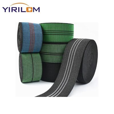 50mm Wide Green Elastic Sofa Webbing with Polypropylene Rubber Blend for Furniture Upholstery
