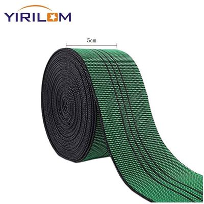 Customized Green 7cm Stretch PP Sofa Belt Edge Banding Straps 5cm Upholstery Furniture Sofa Elastic Webbing Belt