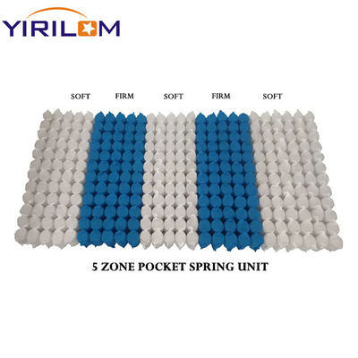 Customized 3/5/7/9 Zoned Pocket Spring Unit with 1.0mm-2.3mm Wire Diameter for Mattress