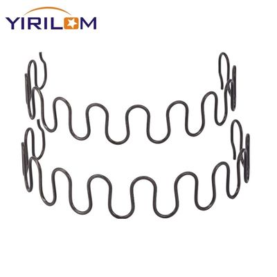 Black Zigzag Spring for Sofa Seating with Customized Arc Height 16-35mm Width and Electroplated Surface