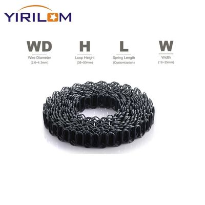 Customized Black Rolling S-shaped Zigzag Spring For Sofa Furniture Accessories