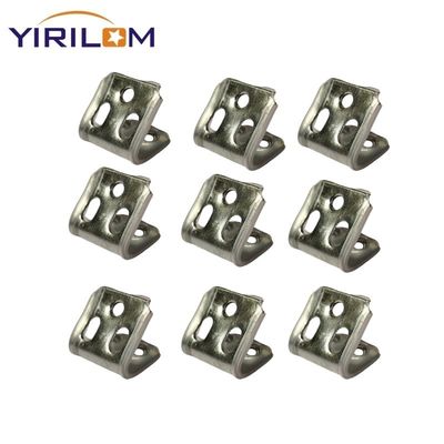 4-Hole Zinc Coated Sofa Spring Clip with Half Plastic Cover for Furniture Repair