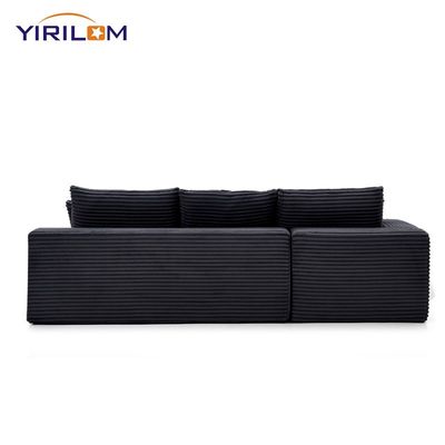 Good price Modern L-Shape Sectional Sofa with Corduroy Fabric Vacuum Compressed for Easy Transport and Customizable Size online