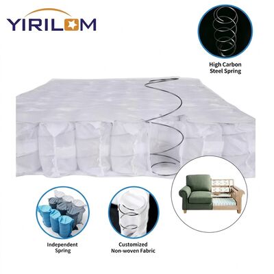 80gsm Breathable Non-woven Sofa Pocket Spring with 1.8mm Independent Coil Core and High Carbon Steel Wire