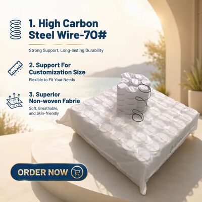 High Resilience 2.0mm Steel Wire Customizable Size Independent Pocketed Coil Spring for Luxury Sofa Cushion