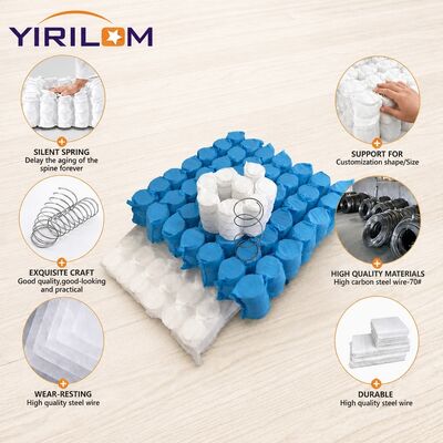 Customized Size 1.0mm-2.3mm Steel Wire Durable Non-Woven Fabric Sofa Pocket Spring Unit