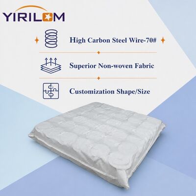 6-12cm Height Adjustable Sofa Pocket Spring Unit with #70 Steel Wire and Non Woven Fabric Cover