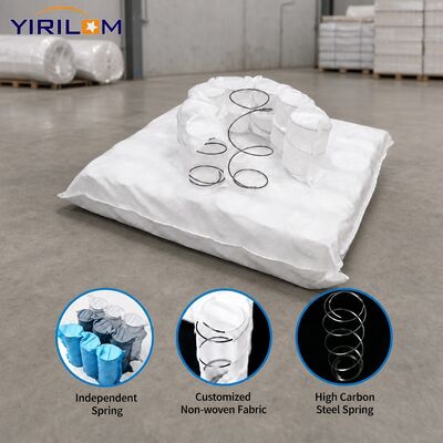 Noiseless Sofa Pocket Spring Unit with Fabric Wrap and High Carbon Steel Wire for Enhanced Comfort
