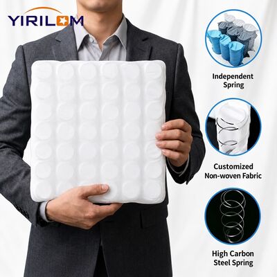 Eco-Friendly High Carbon Steel Wire Non-Woven Fabric Covered Pocket Spring Unit for Sofa with Customized Size