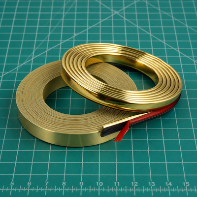 Good price Gold PVC Edge Banding Strip with Matte Metallic Finish 13mm Width 2.8mm Height for Furniture Edge Trim online