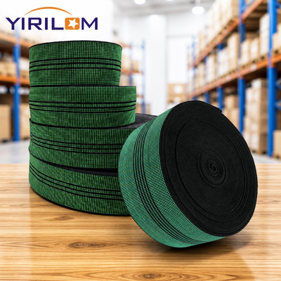 Good price Green Striped High Elasticity Sofa Webbing with Water/Oil/Stain Resistance and 500 lbs Weight Capacity online