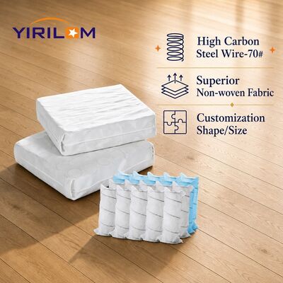 Custom 18x18 Inch Pocket Spring Unit with 1.0mm-1.8mm Steel Wire and 6cm-10cm Spring Height for Sofa Chair Seat Cushion Replacement