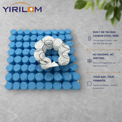 High Carbon Steel 1.8mm Wire Independent Pocket Spring Unit for Customized Sofa Seat Cushion