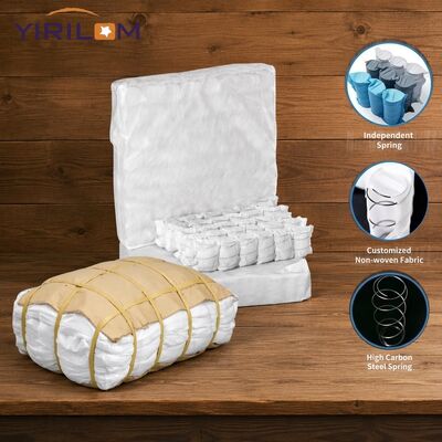 60-90gsm Non-woven Fabric Wrapped 1.0mm-1.8mm Steel Wire Pocket Spring with 6-15cm Spring Height for Sofa Cushion