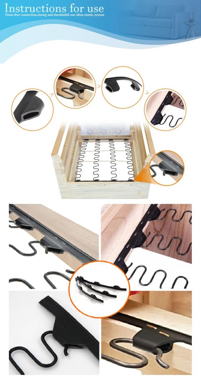 Sofa Black Color Clip Strips For Sofa Hardware 12cm Furniture Accessories 4