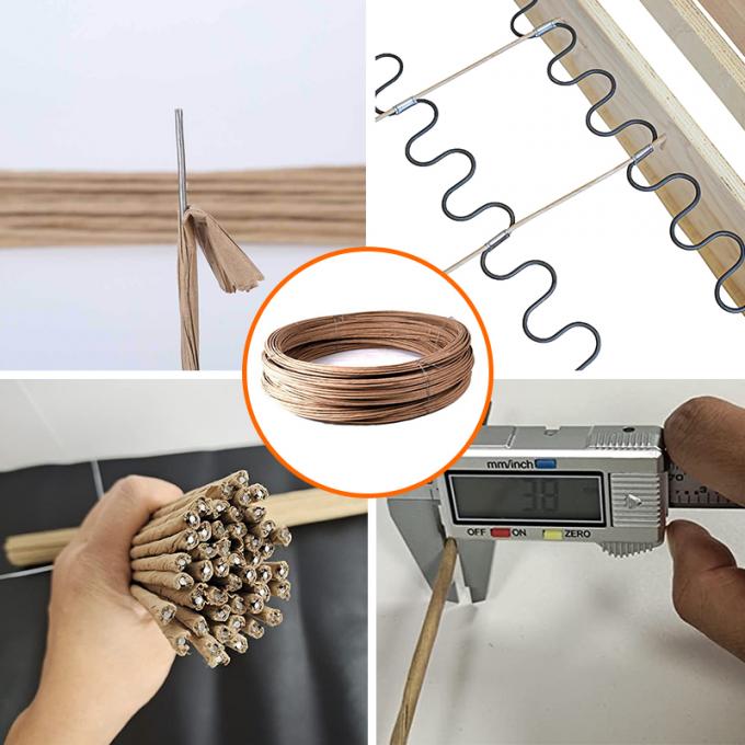 OEM Furniture Accessory 2.0mm Spring Wire Paper Fixing Wire for Sofa Zig Zag Spring 6
