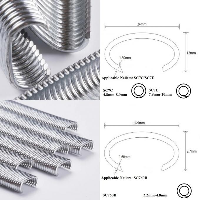 Free Samples Industrial C Ring Staples Manufacturers Galvanized Nails Frame Accessories 3