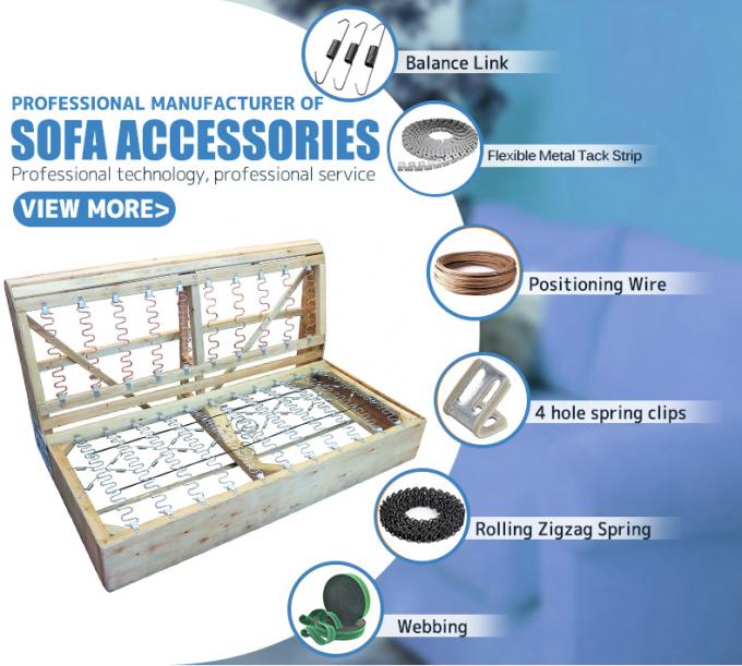 Best Quality Steel Wire Balance Hook Zigzag Spring Fixing Clip for Sofas 2