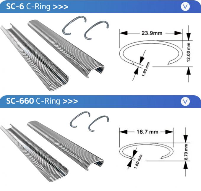 Galvanized Curved C Type Rings Nails Shock-resistant Anti-loose Industrial Equipment Hog Rings Staple 2
